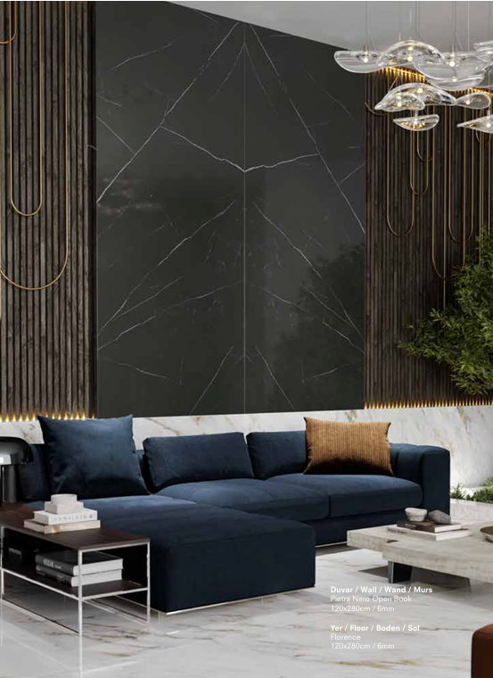 120x280 serisinden PETRA NERO karo seçkisi